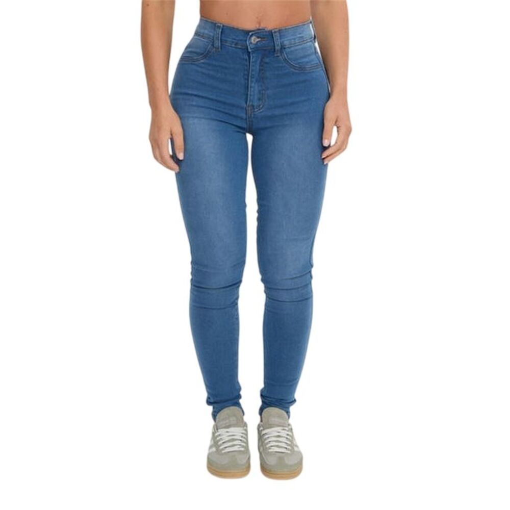 I Saw It First Womens/Ladies High Waist Skinny Jeans / Mid Blue